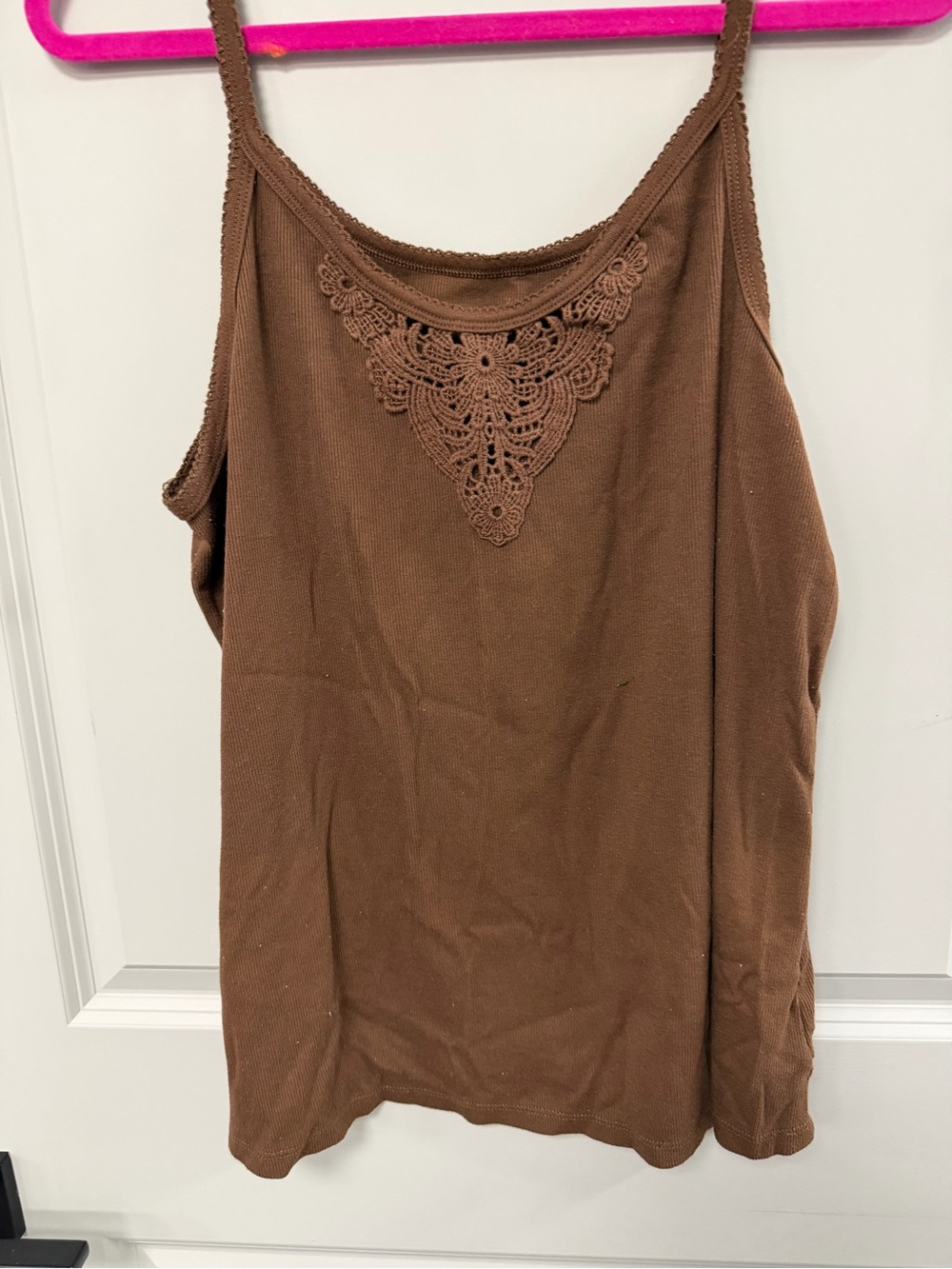 Old Navy Brown Crochet-Accent Camisole